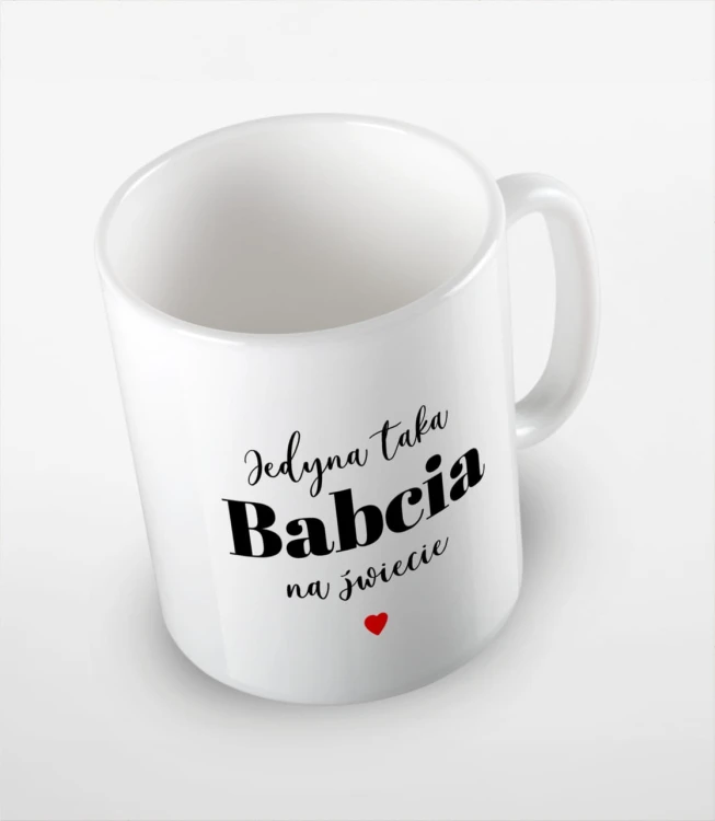 Biały kubek jedyna taka babcia
