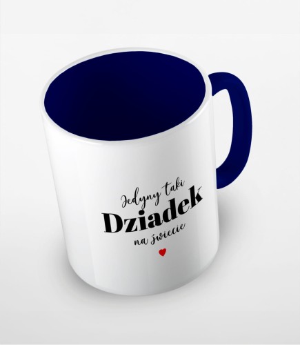 granatowy kubek jedyny taki dziadek
