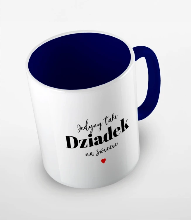 granatowy kubek jedyny taki dziadek