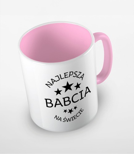 Różowy kubek najlepsza babcia na świecie