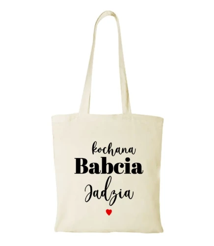 Torba bawełniana kochana babcia imię