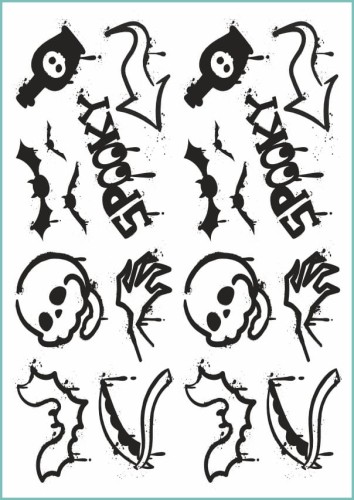 Tatuaże tymczasowe wzory na Halloween pisane sprayem