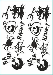 Tatuaże tymczasowe wzory na Halloween pisane sprayem 02