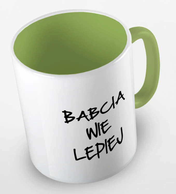 kolorowy kubek babcia wie lepiej 01 - jasnozielony.jpg
