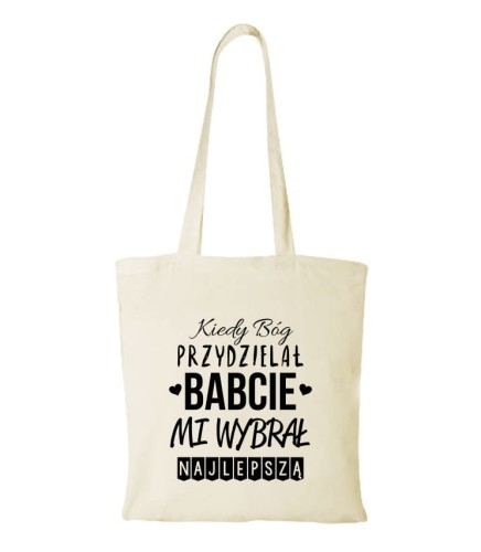 Torba bawełniana kiedy Bóg przydzielał babcie