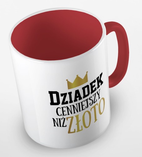 kolorowy kubek dziadek cenniejszy niż złoto - czerwony.jpg
