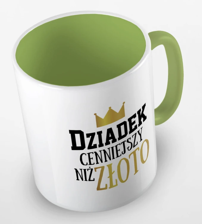 kolorowy kubek dziadek cenniejszy niż złoto - jasnozielony.jpg
