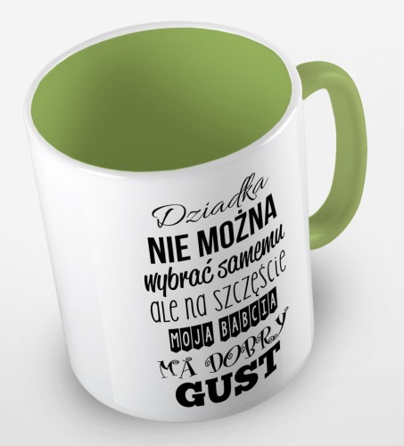 kolorowy kubek babcia ma dobry gust - jasnozielony.jpg