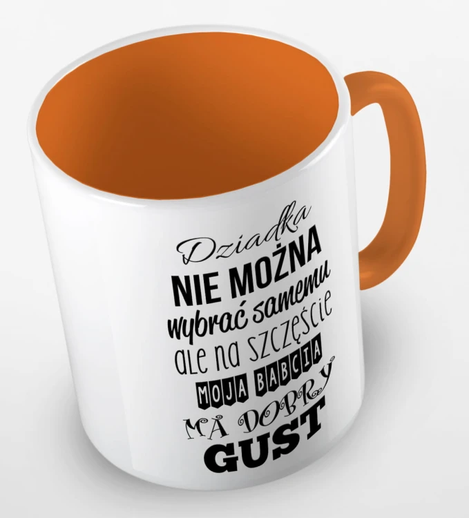kolorowy kubek babcia ma dobry gust - pomarańczowy.jpg