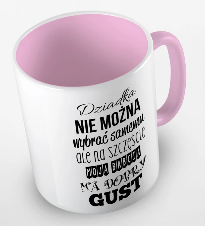 kolorowy kubek babcia ma dobry gust - różowy.jpg