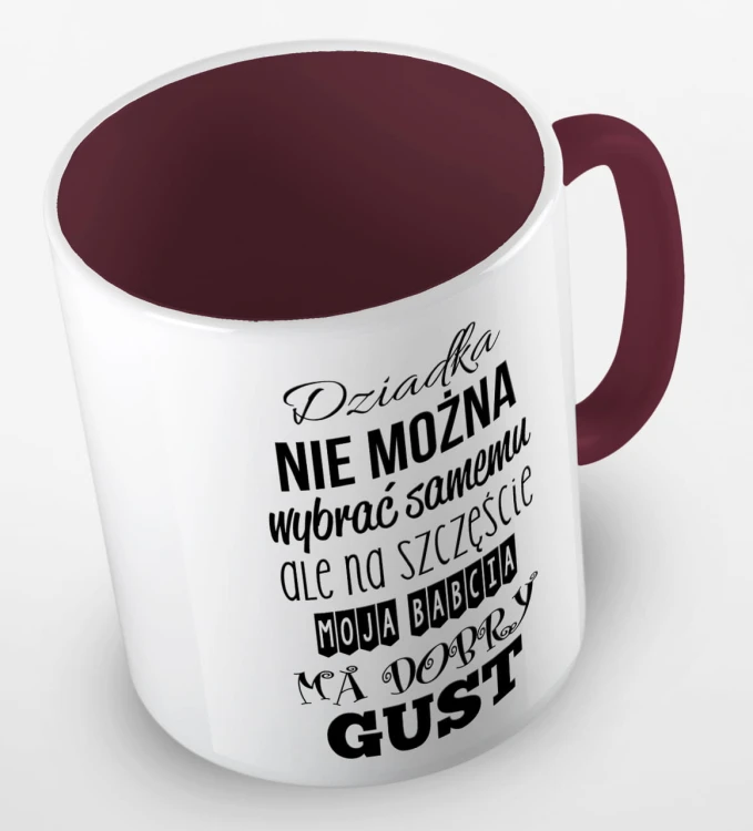 kolorowy kubek babcia ma dobry gust - bordowy.jpg