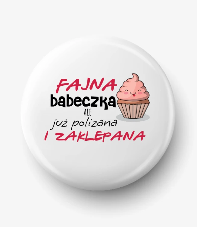 Button fajna babeczka