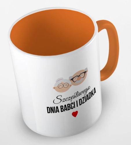 kolorowy kubek szczęśliwego dnia babci i dziadka - pomarańczowy.jpg