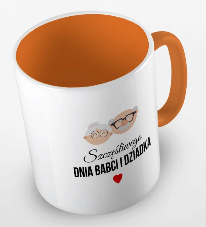 kolorowy kubek szczęśliwego dnia babci i dziadka - pomarańczowy.jpg