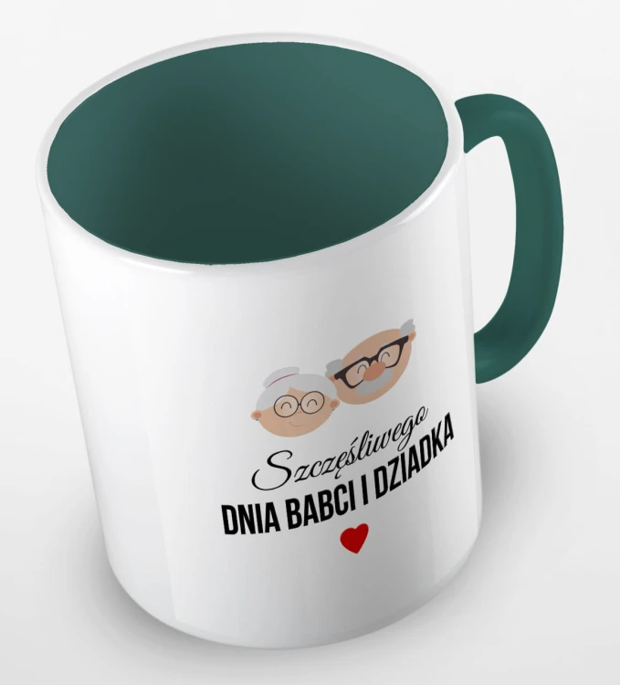 kolorowy kubek szczęśliwego dnia babci i dziadka - ciemnozielony.jpg