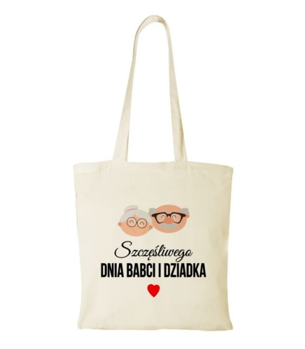 Torba bawełniana szczęśliwego Dnia Babci i Dziadka