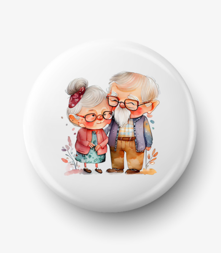 Button babcia i dziadek