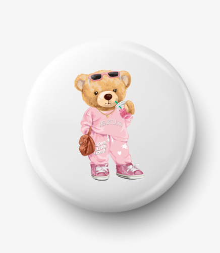 Button bear doll girl