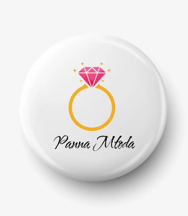 Button panna młoda pierścionek