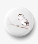 Button sowa na gałęzi