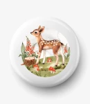 Button jeleń w kółku