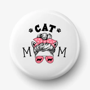 Button cat mom