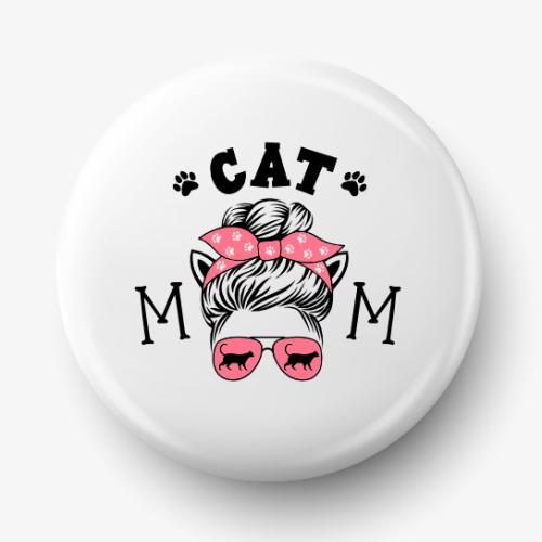Button cat mom