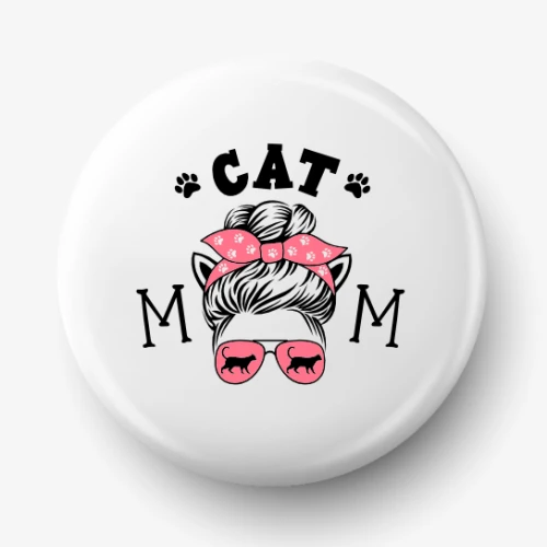 Button cat mom