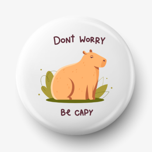 Button don't worry be cappy