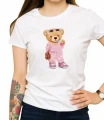 Biała damska koszulka bear girl doll