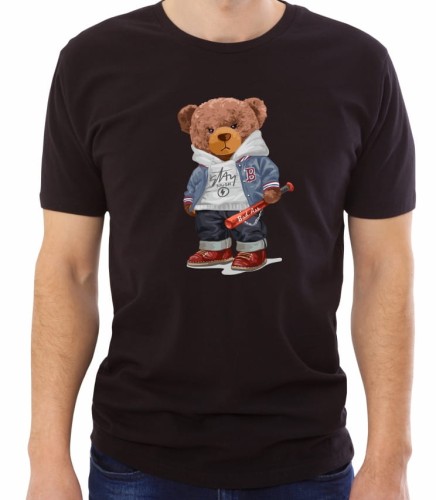 Czarna męska koszulka bear doll