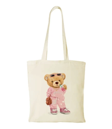 Torba bawełniana bear girl doll