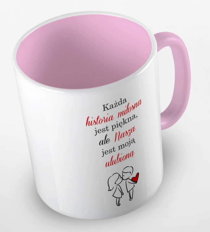 kolorowy kubek nasza historia miłosna jest moją ulubioną - różowy.jpg