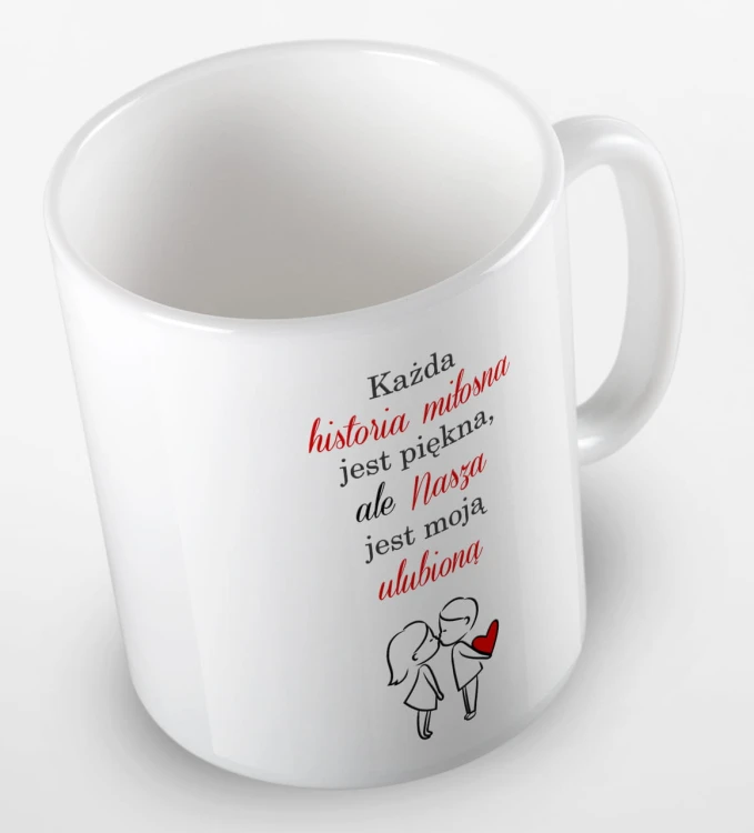 kolorowy kubek nasza historia miłosna jest moją ulubioną - biały.jpg