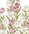 Wzór fototapety pastelowe tulipany - zbliżenie na malowane kwiaty tulipanów