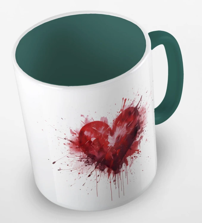 kolorowy kubek red watercolor heart - ciemnozielony.jpg