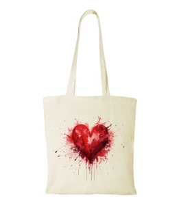 Torba bawełniana red watercolor heart