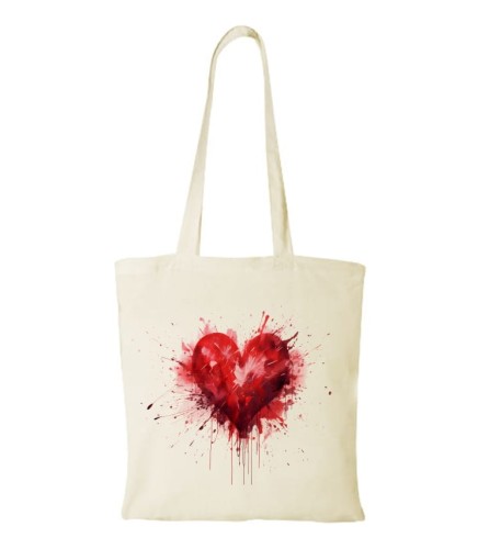 Torba bawełniana red watercolor heart