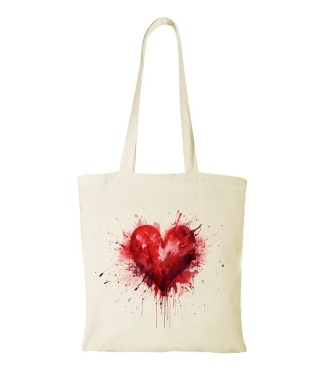 Torba bawełniana red watercolor heart
