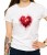 Biała damska koszulka red watercolor heart