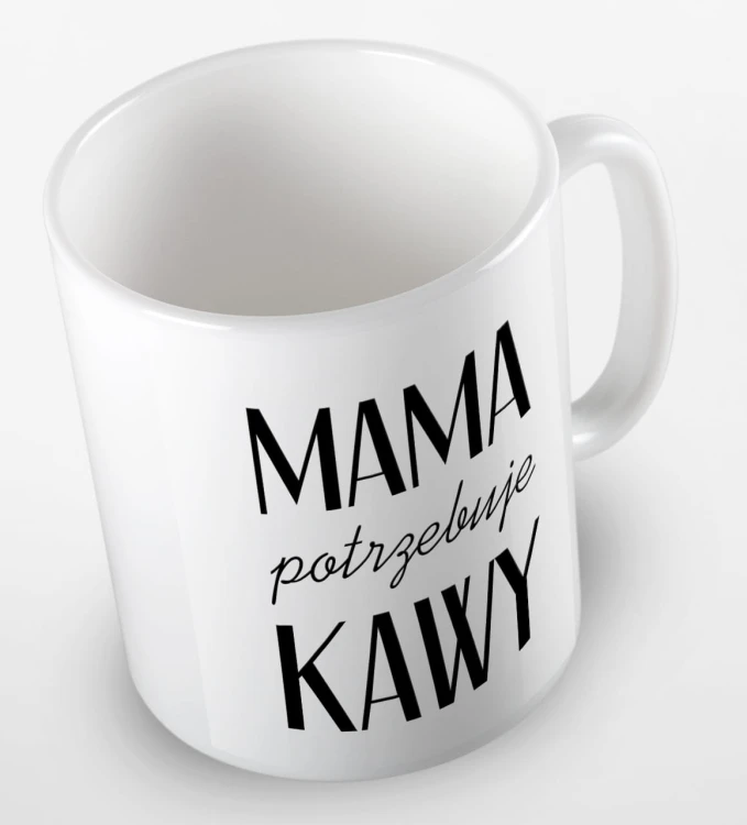 kolorowy kubek z hasłem mama potrzebuje kawy - biały.jpg