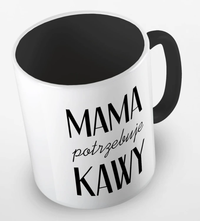 kolorowy kubek z hasłem mama potrzebuje kawy - czarny.jpg