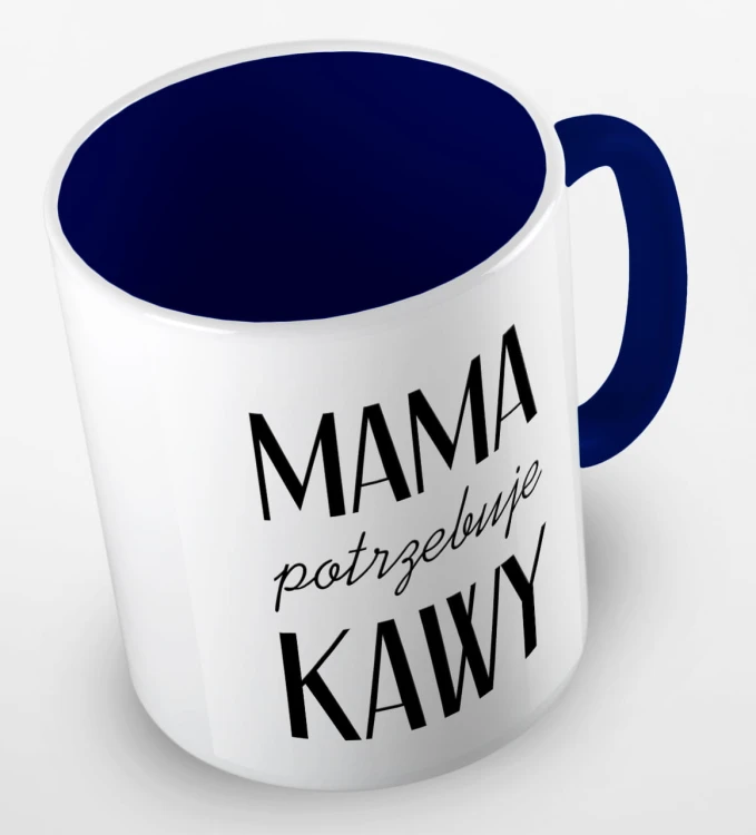 kolorowy kubek z hasłem mama potrzebuje kawy - granatowy.jpg