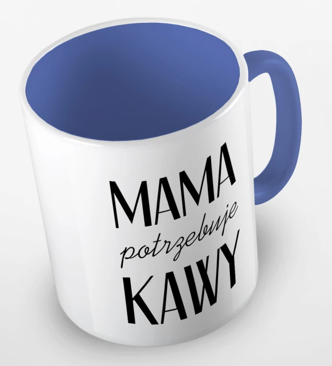 kolorowy kubek z hasłem mama potrzebuje kawy - niebieski.jpg