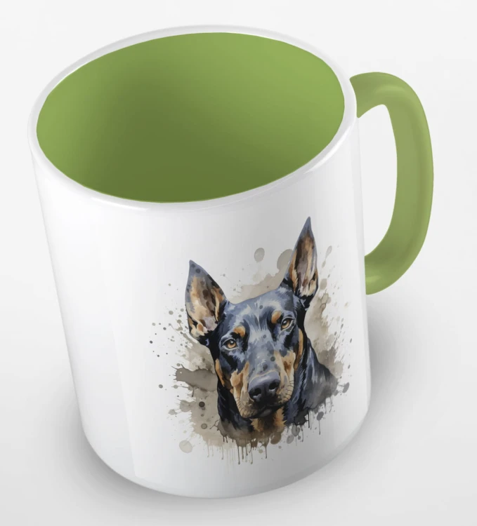 kolorowy kubek doberman - jasnozielony.jpg