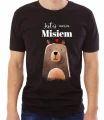 Czarna męska koszulka jesteś moim misiem