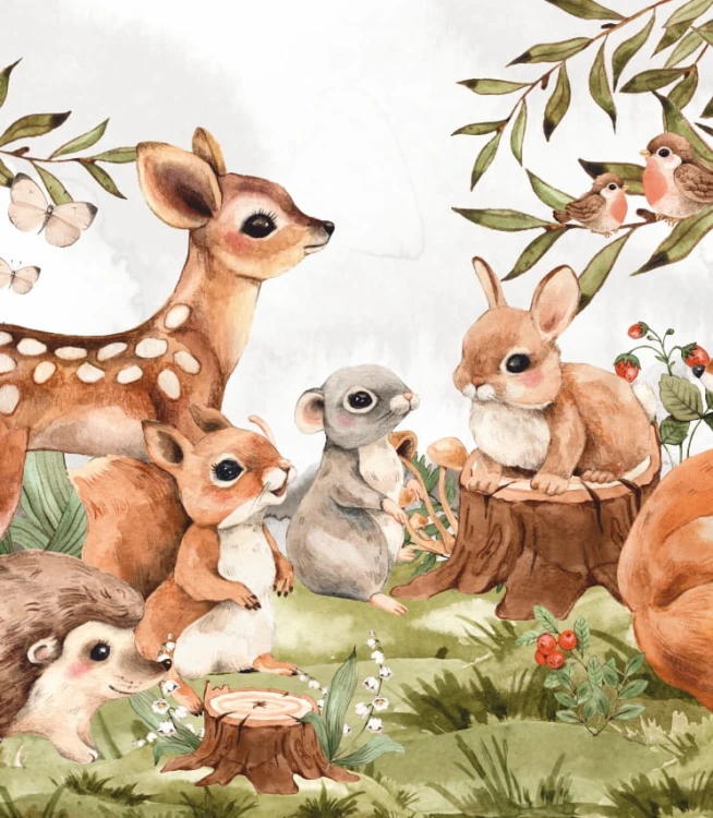 Próbka tapety forest friendship