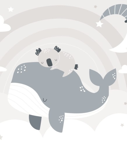 Próbka tapety cute koala and whale