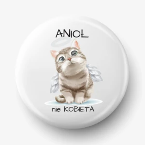 Button anioł nie kobieta