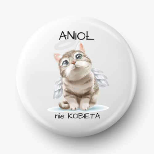 Button anioł nie kobieta
